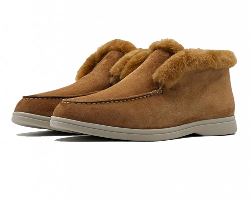 Замшевые ботинки Open Winter каштановые