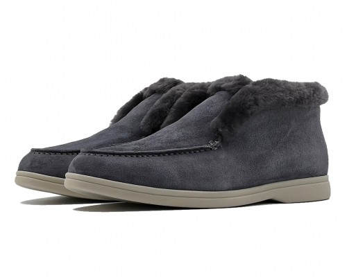 Замшевые ботинки Open Winter серые