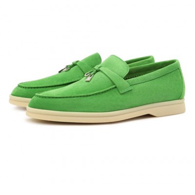 Замшевые лоферы Summer Charms Walk зеленые