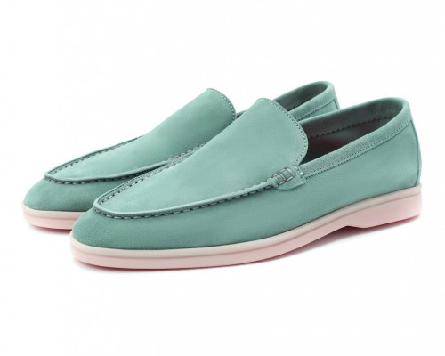 Замшевые лоферы Summer мятные