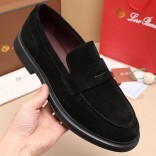 Замшевые лоферы Loro Piana Travis - Black