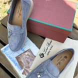 Женские замшевые лоферы Loro Piana Open Walk