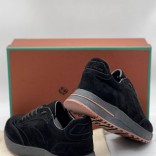 Замшевые кроссовки Loro Piana чёрного цвета