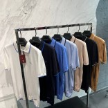 Мужское чёрное поло Loro Piana zip-neck