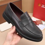 Кожаные лоферы Loro Piana Travis - Grey