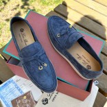 Женские замшевые лоферы Loro Piana Open Walk