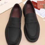 Кожаные лоферы Loro Piana Travis - Black