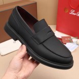 Кожаные лоферы Loro Piana Travis - Black