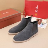 Замшевые ботинки с мехом Loro Piana