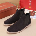 Замшевые ботинки с мехом Loro Piana