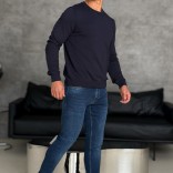 Мужской тёмно-синий джемпер Loro Piana