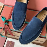 Замшевые лоферы Loro Piana Premium - Navy