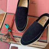 Замшевые лоферы Loro Piana Premium - Black