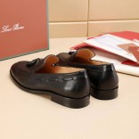 Кожаные лоферы Loro Piana tassel - Black