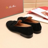 Замшевые лоферы Loro Piana tassel - Black
