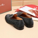 Замшевые лоферы Loro Piana tassel - Grey