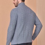 Кашемировый свитер Loro Piana Premium zip-up - Grey