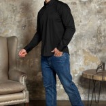 Мужская рубашка Loro Piana logo-embroidered - Black Мужская рубашка Loro Piana logo-embroidered - Black