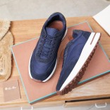 Замшевые кроссовки Loro Piana Week End Walk - Navy