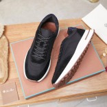 Замшевые кроссовки Loro Piana Week End Walk - Black