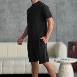 Мужская чёрная футболка Loro Piana