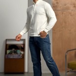 Мужские джинсы тёмно-синего цвета Loro Piana regular fit