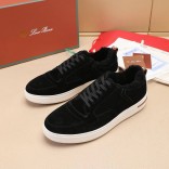 Кроссовки с мехом Loro Piana Newport Walk - Black