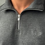 Утеплённая кофта Loro Piana zip-neck - Grey