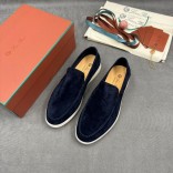 Мужские замшевые лоферы Loro Piana