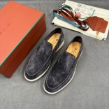 Мужские замшевые лоферы Loro Piana