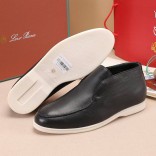 Замшевые лоферы Loro Piana Summer Walk - Navy