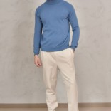 Мужская водолазка Loro Piana Premium - Lake Blue