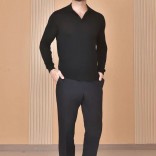 Поло с длинным рукавом Loro Piana Premium - Black