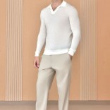 Поло с длинным рукавом Loro Piana Premium - Beige