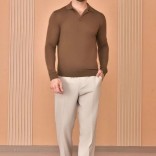 Поло с длинным рукавом Loro Piana Premium - Caramel
