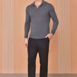 Поло с длинным рукавом Loro Piana Premium - Light Flower Gray