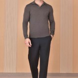 Поло с длинным рукавом Loro Piana Premium - Gray Coffee