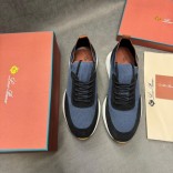 Мужские кроссовки Loro Piana knitted - Blue