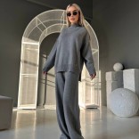 Женский серый костюм Loro Piana Premium