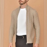 Кашемировый свитер Loro Piana Premium zip-up - Beige
