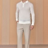 Поло с длинным рукавом Loro Piana Premium - Beige