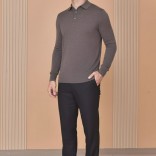 Поло с длинным рукавом Loro Piana Premium - Gray Coffee