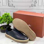 Кожаные кроссовки Loro Piana Tennis Walk - Navy