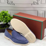 Замшевые лоферы Loro Piana Summer Walk - Blue