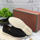 Замшевые лоферы Loro Piana Summer Walk - Black