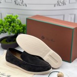 Замшевые лоферы Loro Piana Summer Walk - Dark Grey Замшевые лоферы Loro Piana Summer Walk - Dark Grey