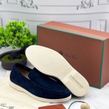 Замшевые лоферы Loro Piana Summer Walk - Blue