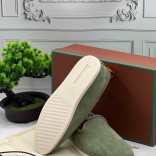 Мужские замшевые лоферы Loro Piana Venice Walk - Green