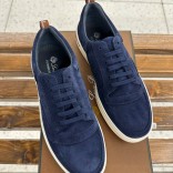 Мужские замшевые кроссовки Loro Piana Newport - Navy