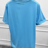 Футболка голубого цвета Loro Piana logo-embroidered